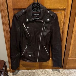 Black Rivet Dark Brown Leather Jacket